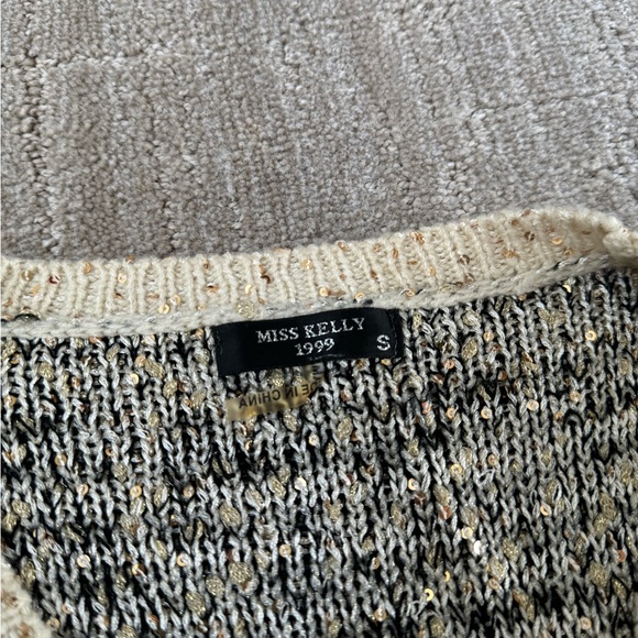 Sequin knit cardigan size s - Picture 2 of 5